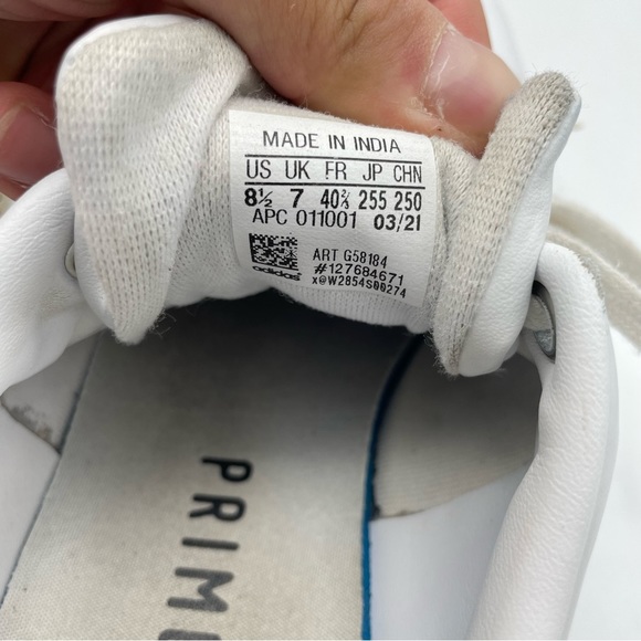 Adidas Stan Smith White/Gold Sneakers Size 8.5 Women’s - Picture 9 of 10